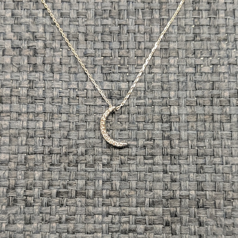 Cz moon necklace